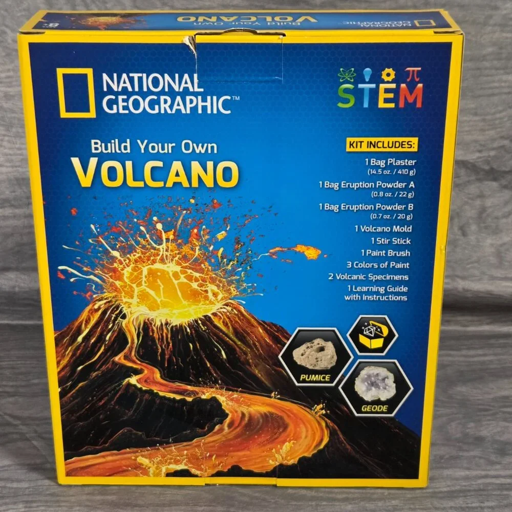 National Geographic STEM Toy Build -Your - Own Volcano Science Kit With Specimen